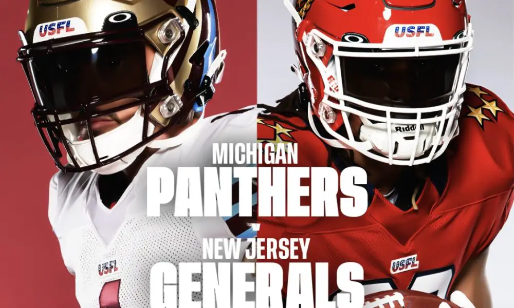 BIRMINGHAM, AL - APRIL 22: Michigan Panthers quarterback Shea Patterson (2)  during the USFL game between the New Jersey Generals and the Michigan  Panthers on April 22, 2022 at Protective Stadium in