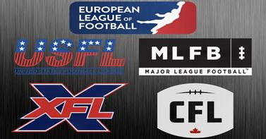 NAL,CFL,CIF,UIFL,GLAF,IFL,EIF, AAL2, USFL,XFL,Euro Tryouts, free agents..