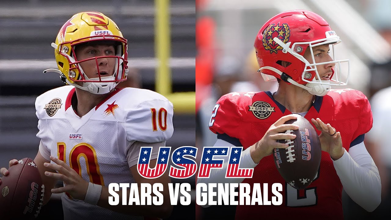 CANTON, OH - JUNE 25: Philadelphia Stars quarterback Case Cookus (10)  passes the ball during the USFL playoff game against the New Jersey  Generals on June 25, 2022 at Tom Benson Hall